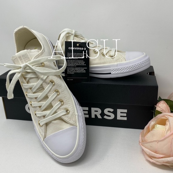 Converse Ctas Low Top Canvas Egret Gold W AUTHENT - Picture 6 of 8